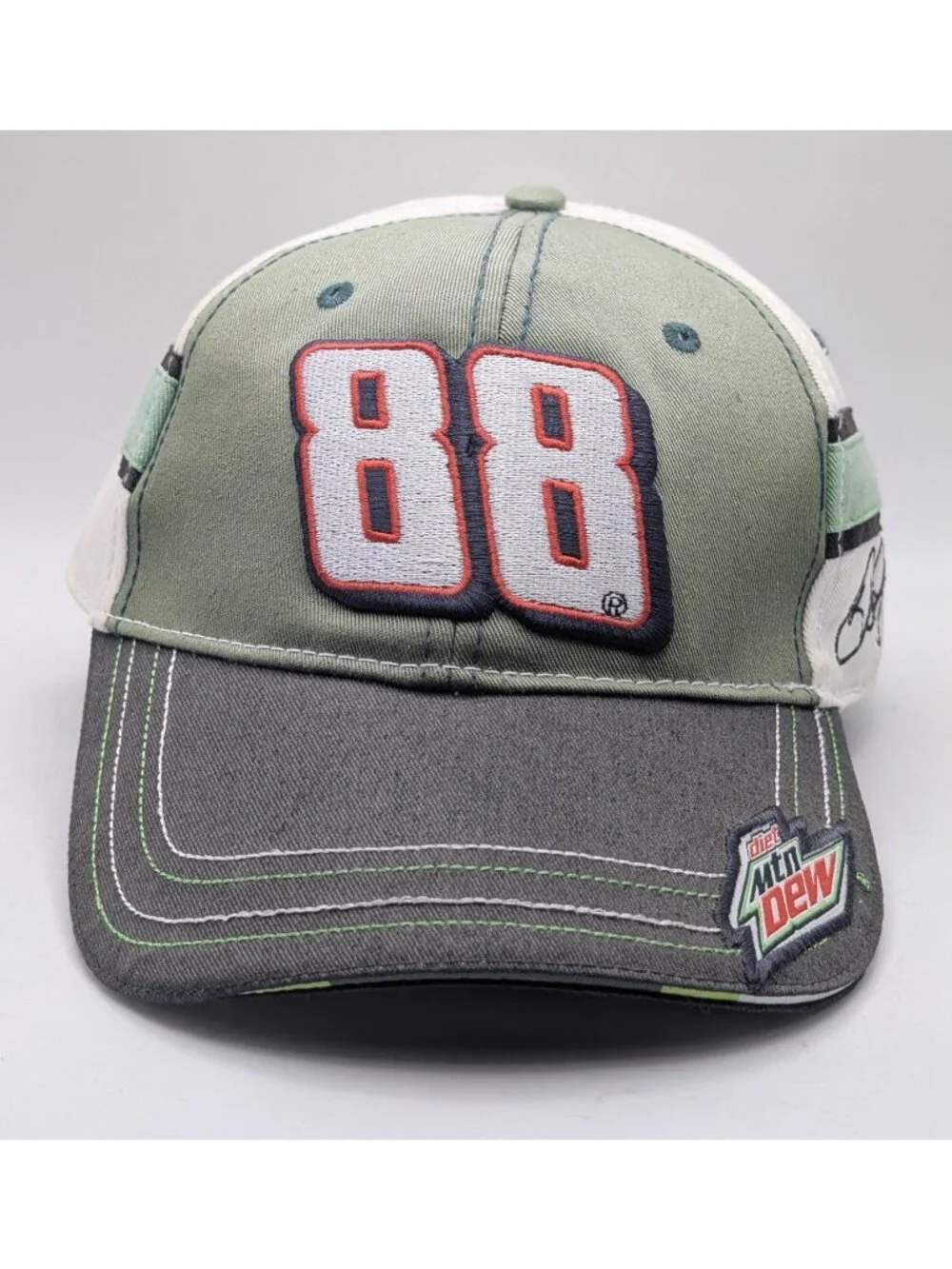 Vintage Dale Earnhardt Jr. #88 Nascar Racing Hat Strap Back Mountain Dew AMP